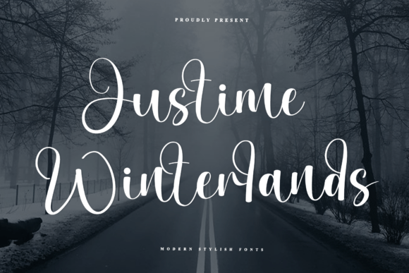 Justime Winterlands: A Modern Calligraphic Script
