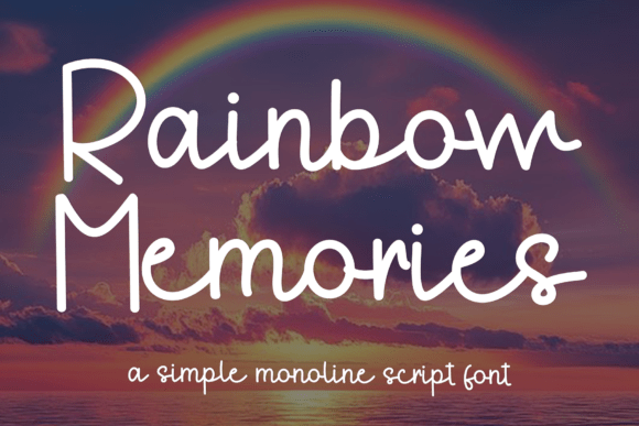 Rainbow Memories: The Joyful Script Font for Authentic Designs