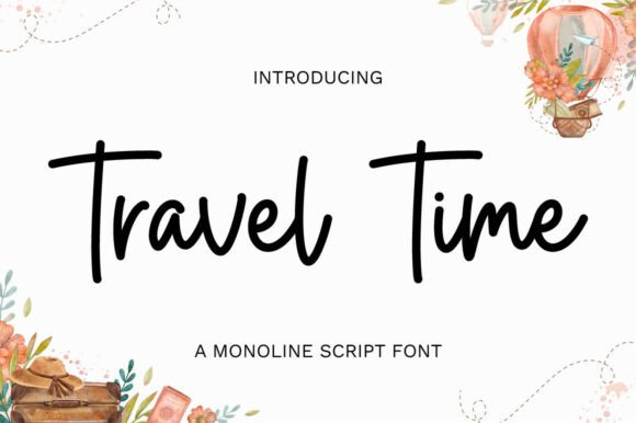 Travel Time: The Monoline Script Font for Modern Creators