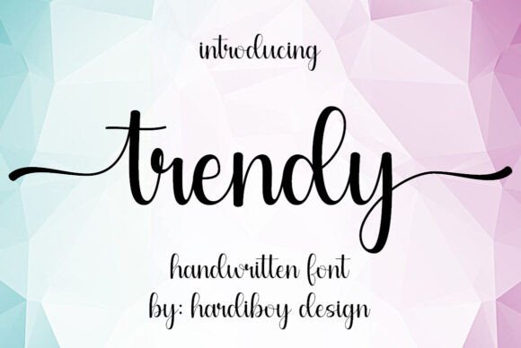 Trendy: Where Copperplate Elegance Meets Modern Branding